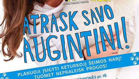 Renginio „Atrask savo augintinį“ plakatas