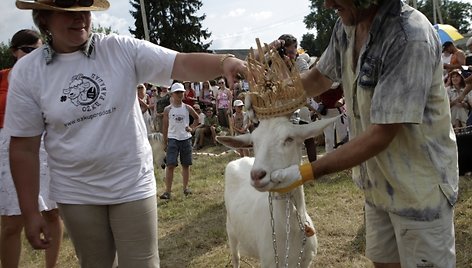 Gražuolė pasipuošė karūna.