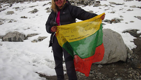 Nusileidus nuo Cho Oyu (8201 m)