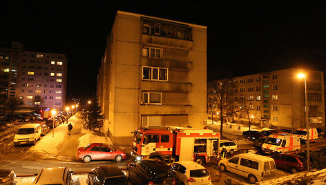 Įvykio vietoje Žirmūnų g., Vilniuje