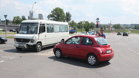 Avarijos vietoje Vilniuje