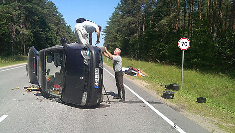 Avarijos vietoje prie Nemenčinės