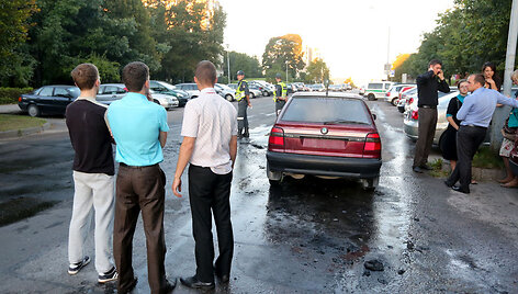 Įvykio vietoje Vilniuje, Taikos g.