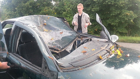 Automobilis &bdquo;Opel&ldquo; partrenkė briedį