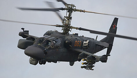 Rusijos kariuomenėje naudojamas sraigtasparnis &bdquo;Ka-52&ldquo;
