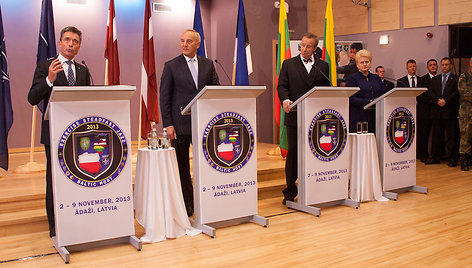 Bendra Lietuvos, Latvijos, Estijos ir NATO generalinio sekretoriaus Anderso Fogho Rasmusseno spaudos konferencija