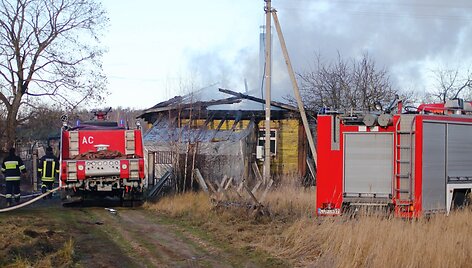 Gaisro vietoje Panevėžio rajone