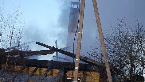 Gaisro vietoje Panevėžio rajone