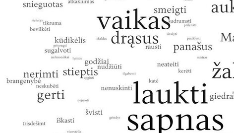 Žemėlapio fragmentas i&scaron; Arno Anskaičio projekto &bdquo;Paprasti žodžiai&ldquo;, 2012.