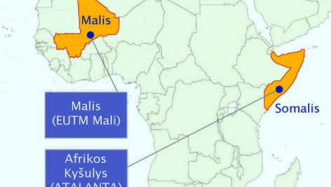 Afrikos misijų žemėlapis