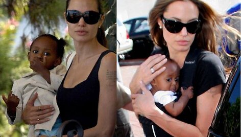 Angelina su dukrele Zahara Venecijoje