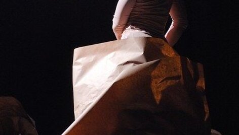 Scena is spektaklio &bdquo;Salamandros sapnas. Paveikslas&ldquo;. 