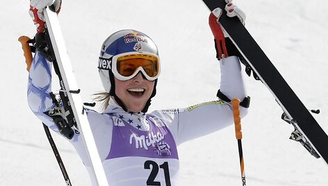 L.Vonn laimi jau antrą pasaulio čempionato aukso medalį