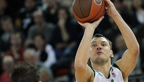 &Scaron;.Jasikevičius pelnė 15 ta&scaron;kų.