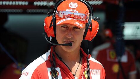 M.Schumacheris ir &bdquo;Ferrari&ldquo; tapo viena &scaron;eima