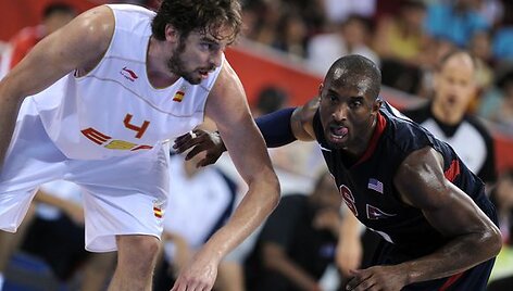 Paskutinį kartą Ispanijos ir JAV rinktinės žaidė Pekino olimpiados finale