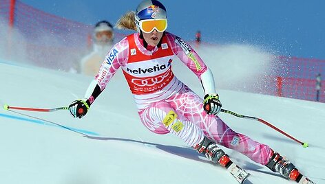 L.Vonn &ndash; pagrindinė kandidatė į olimpinį auksą kalnų slidinėjime
