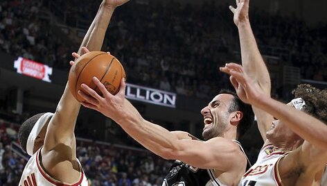 &bdquo;Spurs&ldquo; nepavyko įveikti be L.Jameso žaidusios Klivlando komandos