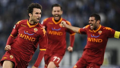 &bdquo;Roma&ldquo; futbolininkai džiaugiasi pergale