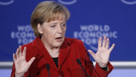 Vokietijos kanclerė Merkel Davose