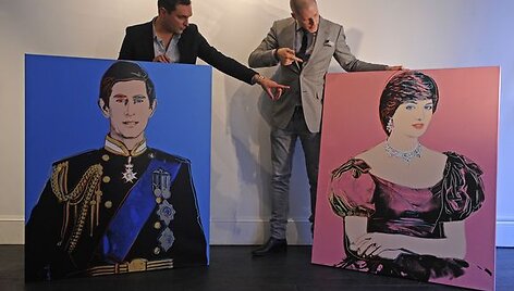 Princesės Dianos ir princo Charleso portretai