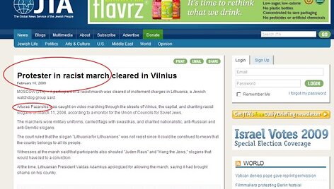 A.Pažarskis ap&scaron;auktas rasistų mar&scaron;o dalyviu.