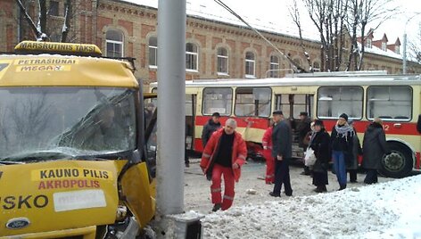 Keleivinio transporto avarija Kaune