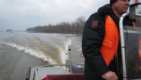 Situacija potvynio zonoje ties Rusnės sala &scaron;e&scaron;tadienio popietę