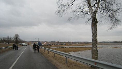 Situacija potvynio zonoje ties Rusnės sala &scaron;e&scaron;tadienio popietę