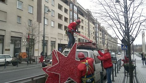 Puošiamas Gedimino prospektas