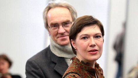 Laura Sintija Černiauskaitė su vyru  Regimantu Tamo&scaron;aičiu