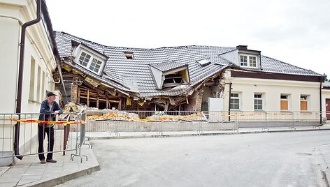 Per sprogimą nukentėjęs Vilniaus vie&scaron;osios pirties pastatas aptvarkytas.