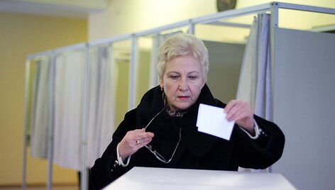 Seimo pirmininkė Irena Degutienė atidavė savo balsą.