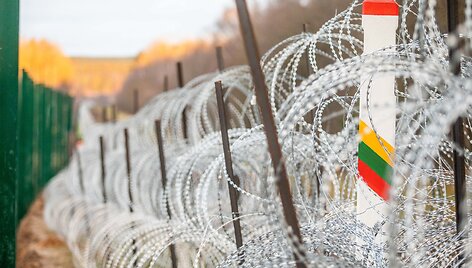 Spaudos konferencija prie Lietuvos ir Baltarusijos pasienio