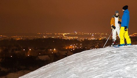 Naktinis slidinėjimas Liepkalnyje 