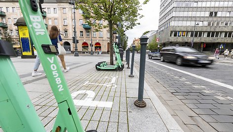 Elektrinių paspirtukų stovėjimo vieta