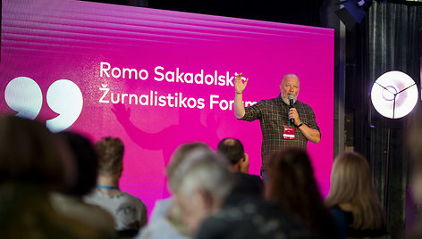 Romo Sakadolskio žurnalistikos forume Vytauto Radzevičiau pasisakymas