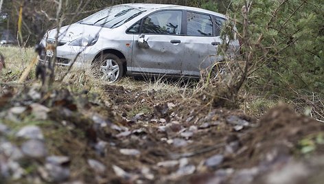 „Honda Jazz“ avarija netoli Vievio.