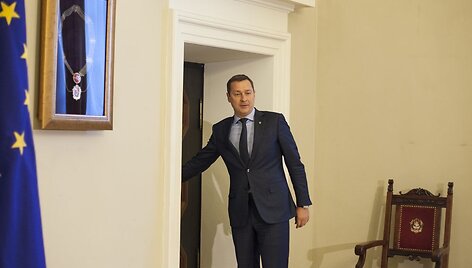 Artūras Zuokas Vilniaus rotu&scaron;ės Mero menėje.