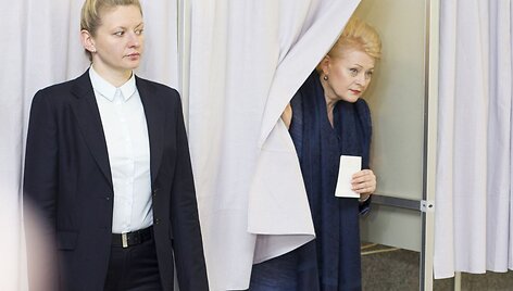 Dalia Grybauskaitė balsavo prezidento rinkimuose