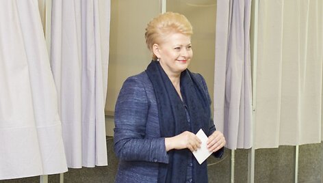 Dalia Grybauskaitė balsavo prezidento rinkimuose