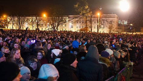 Lietuvos Kalėdų eglutės įžiebimas Katedros aikštėje