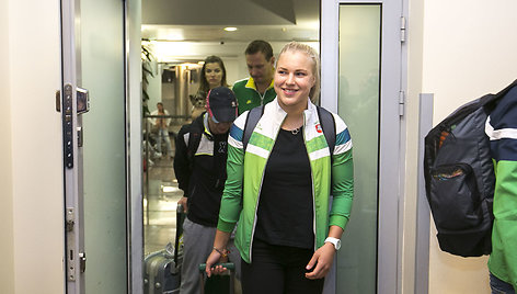 Rūta Meilutytė sugrįžo į Lietuvą