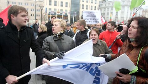 Protesto akcijos akimirka