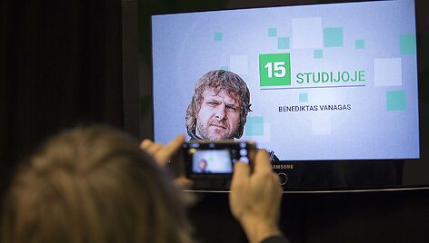 15min studijoje &ndash; pirmasis i&scaron; trijų Dakaro lenktynininkų Benediktas Vanagas.