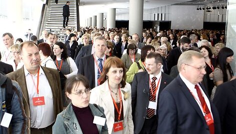 Socialdemokratų partijos suvažiavimo akimirka