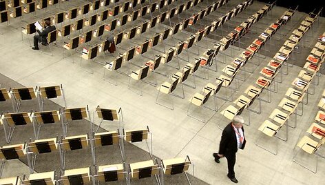Socialdemokratų partijos suvažiavimo akimirka