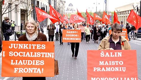 Algirdo Paleckio &scaron;alininkai Vilniuje surengė eitynes
