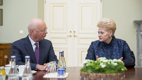 Klausas Švabas ir Dalia Grybauskaitė