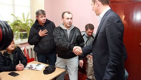Artūras Zuokas susitiko su &bdquo;Carito&ldquo; nakvynės namų gyventojais.